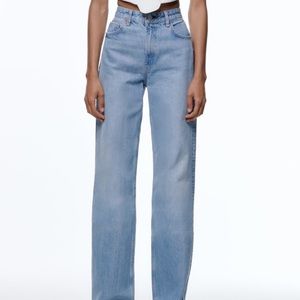ZARA Wide Leg Jeans (Light Blue)